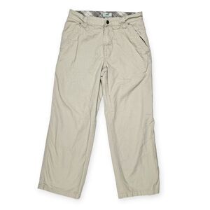 Horny Toad / Toad & Co Tan‎ Wide Leg Cargo Cropped Pants Women's Size 30